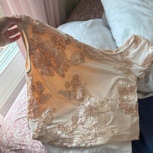 Elegant Floral Embroidered off the shoulder blouse ✨